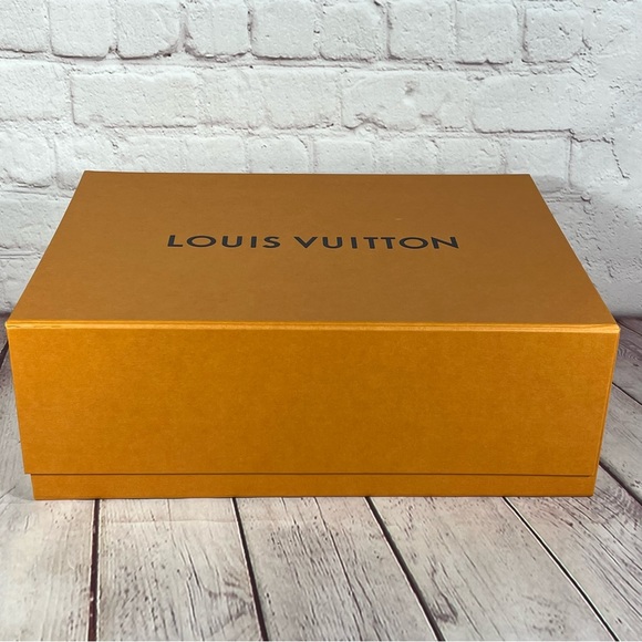 Louis Vuitton Gift Box Storage Orange Black Size 14”x10”x5” - Picture 3 of 14